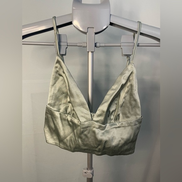 Zara shiny cami bralette crop top size XS - Picture 1 of 11